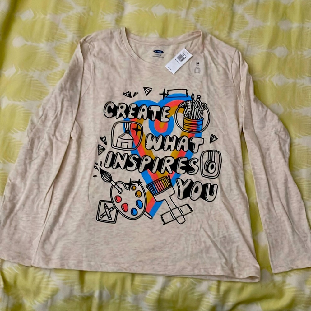 “Create What Inspires You” long sleeve top